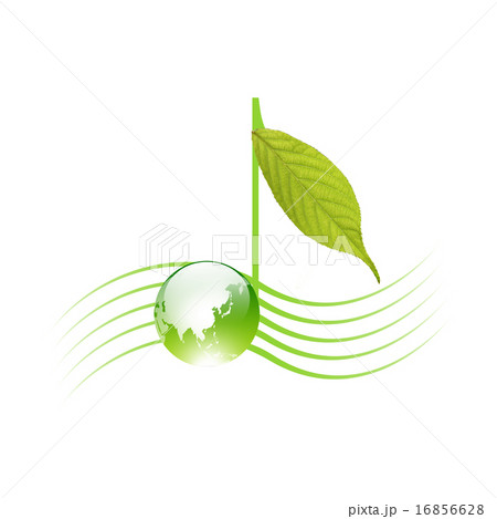 エコロジー  譜面　音楽　五線譜　エコ　自然環境　地球温暖化　脱炭素社会 16856628