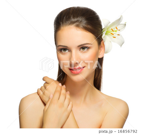 Young girl with flower Young girl with flower 16856792