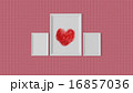 Three white frame with a red heart at centre 16857036