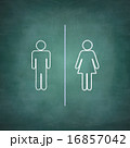 Illustration  Boy & girl figure on the blackboard 16857042