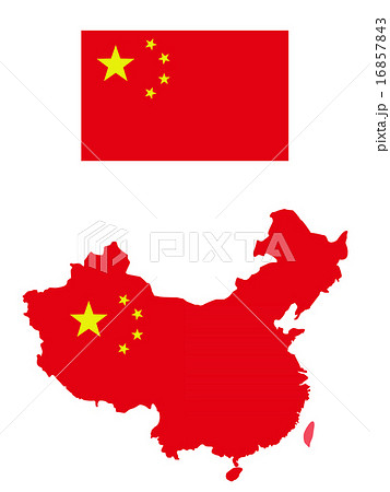 中国国旗のイラスト素材 16857843 Pixta