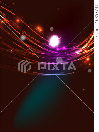 Abstract wave color glowing lines in dark space with stars and light effects 16858749