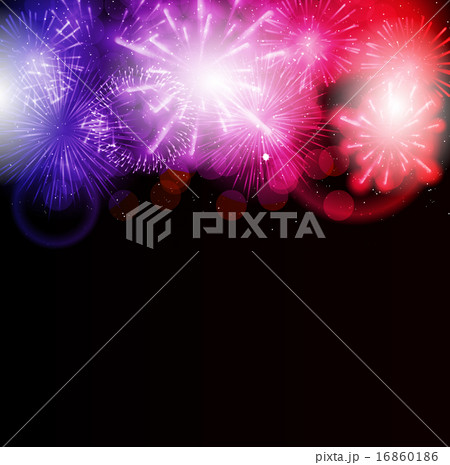 Vector Illustration of Fireworks, Salute on a Dark Background Vector Illustration of Fireworks, Salute on a Dark Background 16860186