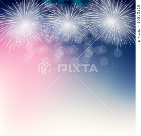 Vector Illustration of Fireworks, Salute on a Dark Background 16860219