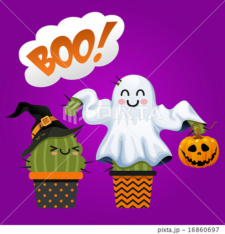 loving couple of cactus in halloween costumes loving couple of cactus in halloween costumes 16860697