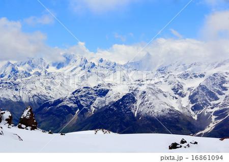 Caucasus mountains under snow 16861094