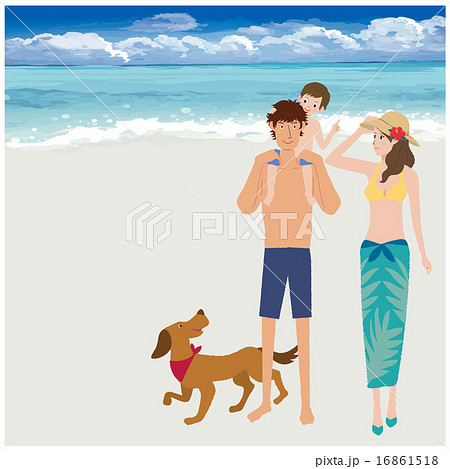 沖縄 海 イラスト 家族のイラスト素材 沖縄 海 イラスト 家族のイラスト素材