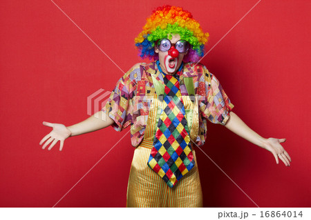 funny clown with glasses on red 16864014