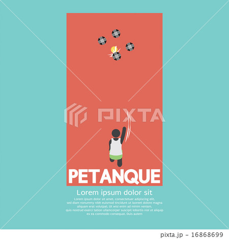 Top View Of Petanque Playing Top View Of Petanque Playing 16868699