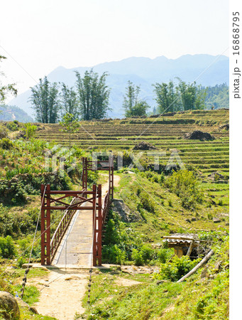 Red bridge in Sapa, Vietnam 16868795