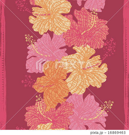 Hibiscus flowers seamless border Hibiscus flowers seamless border 16869463