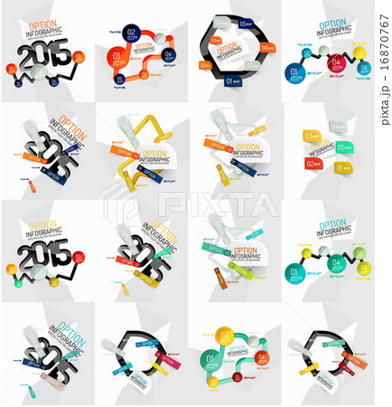 Set of light, paper design option infographic banner templates Set of light, paper design option infographic banner templates 16870767