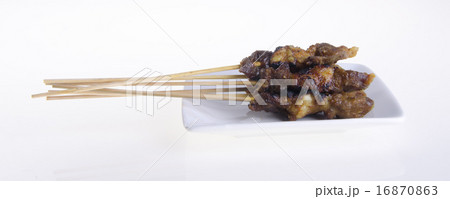 Satay. Asian cuisine - Satay on background Satay. Asian cuisine - Satay on background 16870863