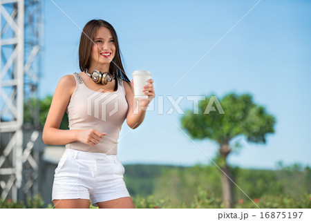 Walk with caffeine. 16875197