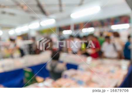 Abstract blurred photo of book store with people background 16879706