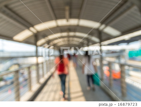 Abstract blurred photo of people with pathway skywalker Abstract blurred photo of people with pathway skywalker 16879723