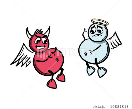 Good versus evil concept vector Good versus evil concept vector 16881313