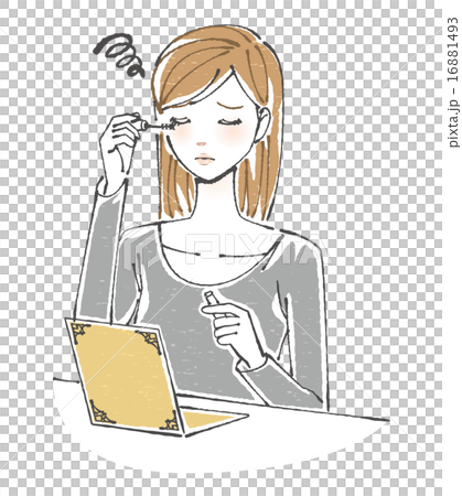 化粧が上手くいかない女性イラスト 16881493