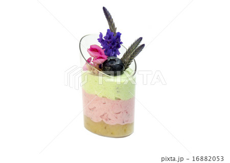canaps with edible flowers meat cheese and seafood 16882053
