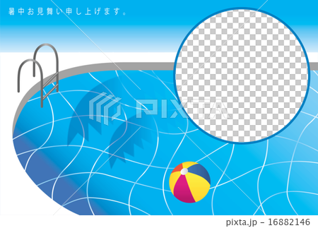 Pool ball poolside hot summer photo frame Pool ball poolside hot summer photo frame 16882146