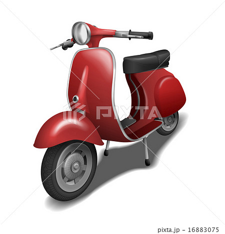モーターバイク スクーター 原付のイラスト素材 16883075 Pixta