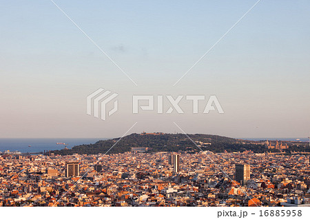 City of Barcelona at Sunset 16885958