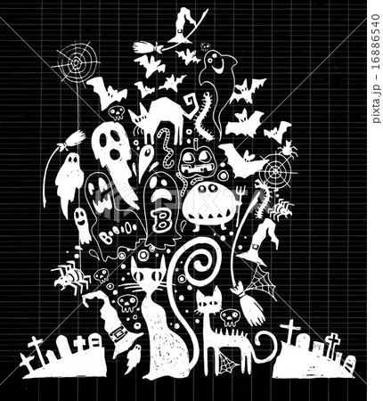 Vector illustration of hand-drawn Halloween doodle Vector illustration of hand-drawn Halloween doodle 16886540