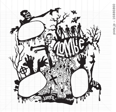 Vector illustration of Zombies characters set.  16886860