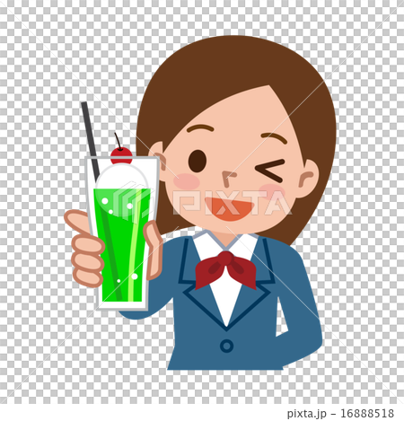 ジュースを持った女子高生 ジュースを持った女子高生 16888518