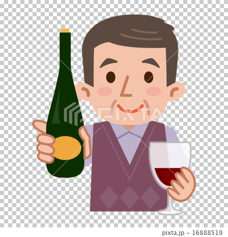 Mature men with wine 16888519