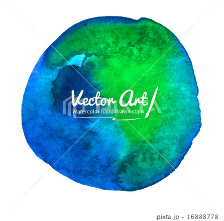 Watercolor blue-green circle. Watercolor blue-green circle. 16888778