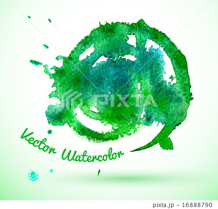 Spiral green watercolor texture. 16888790