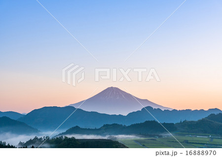 静岡県・夜明けの富士山 16888970