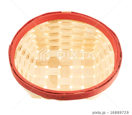 Empty wicker basket isolated 16889729