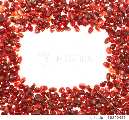 Copyspace frame made of pomegranate seeds 16890431
