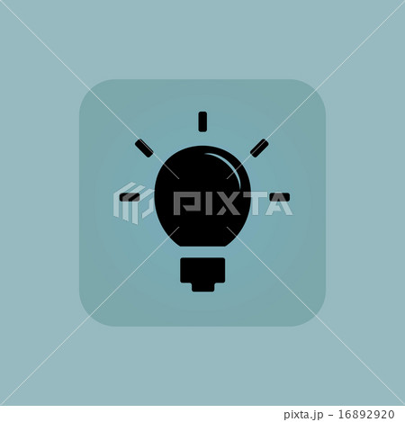 Pale blue light bulb icon Pale blue light bulb icon 16892920
