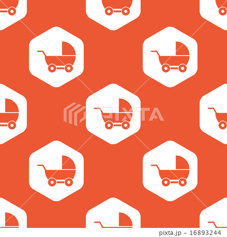 Orange hexagon pram pattern 16893244