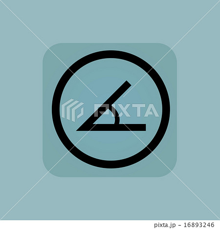 Pale blue angle sign 16893246