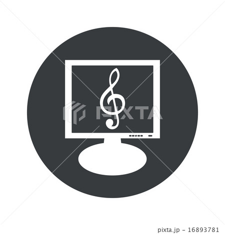 Round music monitor icon 16893781