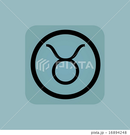 Pale blue Taurus sign Pale blue Taurus sign 16894248