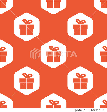 Orange hexagon gift pattern Orange hexagon gift pattern 16894463