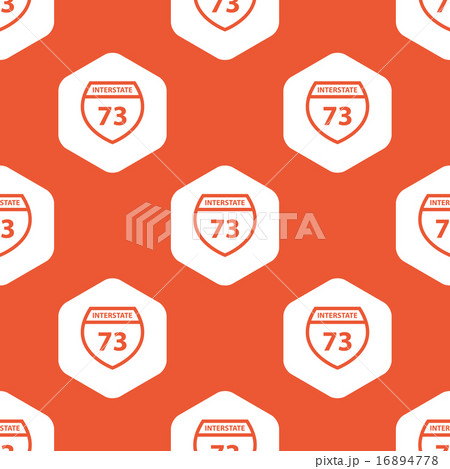 Orange hexagon Interstate 73 pattern Orange hexagon Interstate 73 pattern 16894778