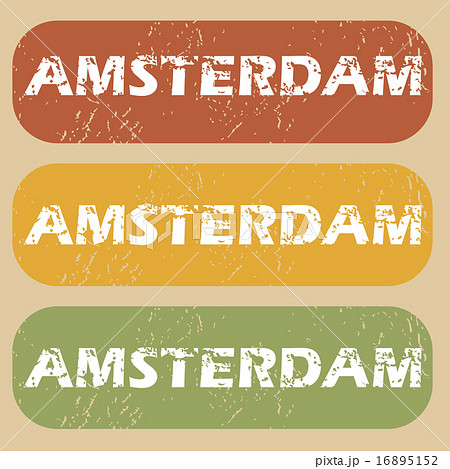 Vintage Amsterdam stamp set 16895152