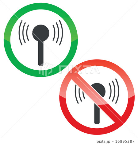 Signal permission signs set Signal permission signs set 16895287
