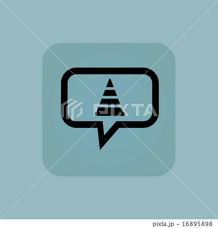 Pale blue traffic cone message Pale blue traffic cone message 16895898