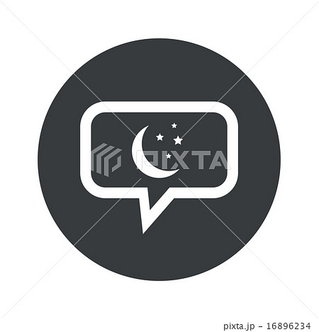 Round dialog night icon 16896234