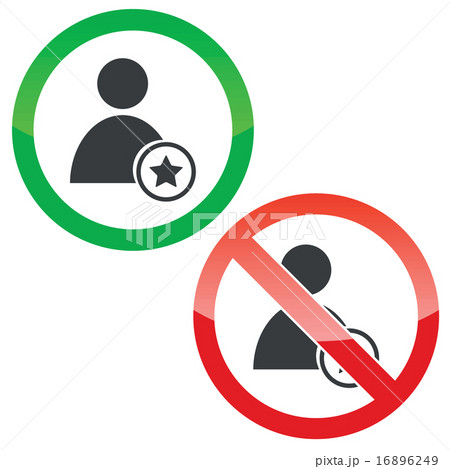 Favorite user permission signs set 16896249