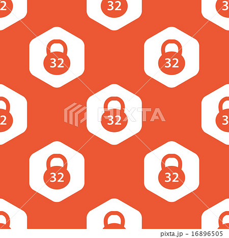 Orange hexagon dumbbell pattern 16896505
