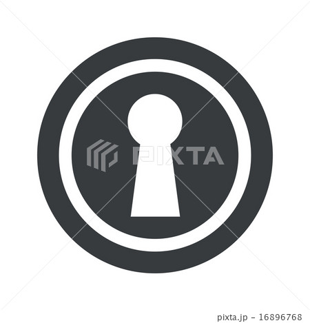 Round black keyhole sign 16896768