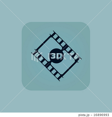 Pale blue 3D movie icon 16896993